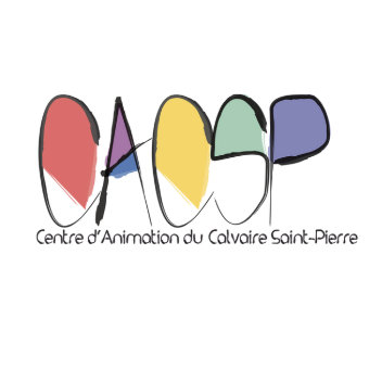 Logo du Centre d'Animation du Calvaire Saint-Pierre avec des couleurs vives.